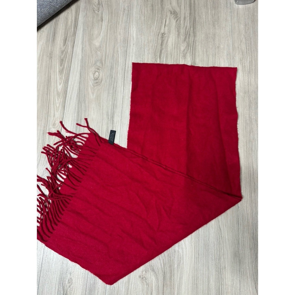 Enzo Mantovani Wool Cashmere Red  Scarf  60"